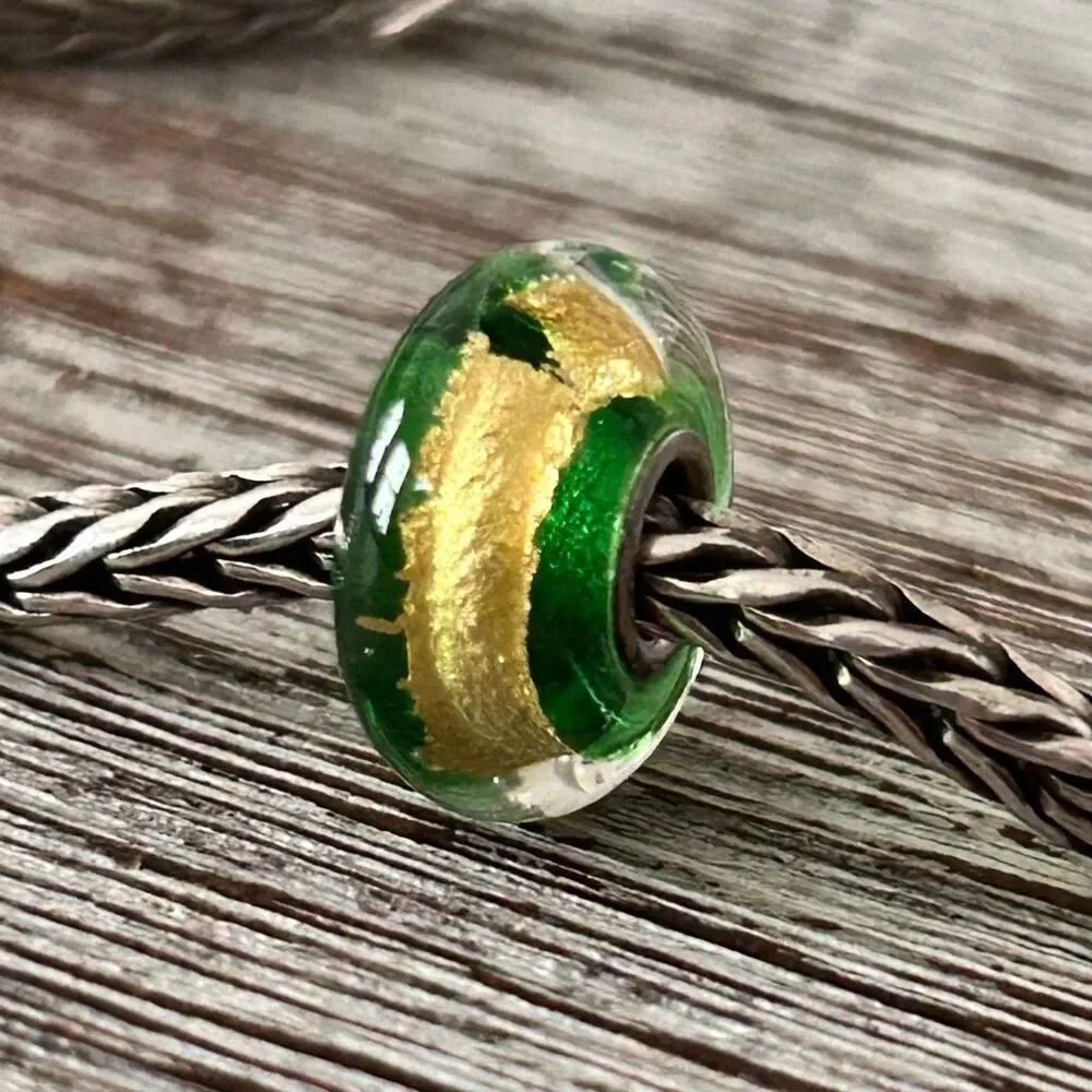 TROLLBEADS Heart Chakra Bead LAA 925S Preowned Perfect! w 22k Gold